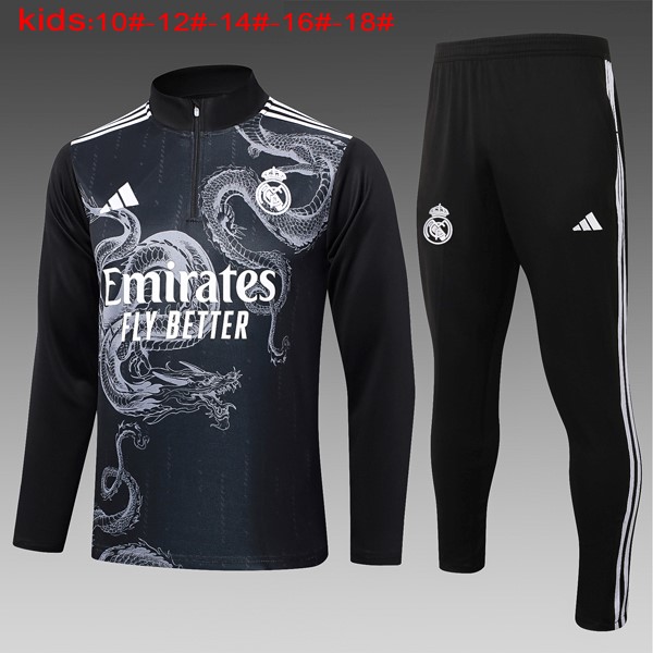 Ninos Sudadera De Training Real Madrid 2024-25 Negro